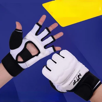 Îngroșat de Taekwondo, Karate Mână și Picior Paznici Copii Adulți Jumătate-deget Goale de Box Mănuși de Protecție Luptă Cadouri