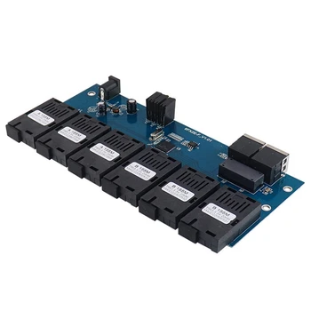 10/100M Fibră Single Mode Switch Optic Media Converter PCBA 6X155M Fibre Port 2 Port RJ45 20KM SC Fast Ethernet