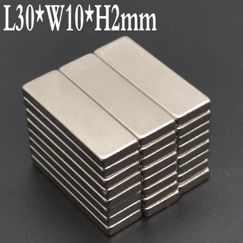 1~1000PCS 30x10x2 mm N35 Super Bloc Puternic din Neodim Magneți de pământuri Rare Magnet 30mm x 10mm x 2 mm foaie de magnet 30*10*2 mm imane