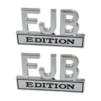 2-Pack FJB Ediție Insigna 3D Fender Insigna Decal Auto Camioane Piese de schimb Pentru GM Vehicule, Autoturisme, Camioane, Suv-uri Chrome Negru