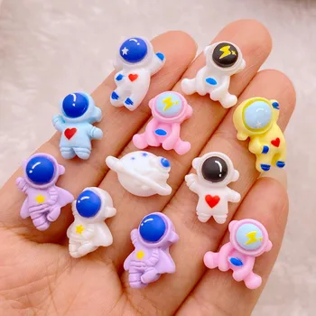 20 bucăți/pungă Mini drăguț desene animate Astro serie de unghii farmec fund plat 3D decorare unghii DIY unghii accesorii