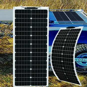 200W 150W 50W 100W Flexibil Panou Solar 1-4buc 50W 12V 24V Baterie de Celule Solare Banca de Putere pentru Masina Yacht RV acasă baterii