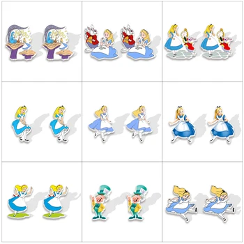 2023 Desene Animate Noi Disney Princess Anime Caractere Epoxidice Stud Cercei Artizanat Acrilice Stud Cercei