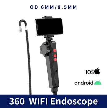 2MP 1080P 8MM 180 Doua Modalitate de a Articula Direcție WIFI Industriale Endoscop CMOS Borescope IP67 Digial Microscop Camera