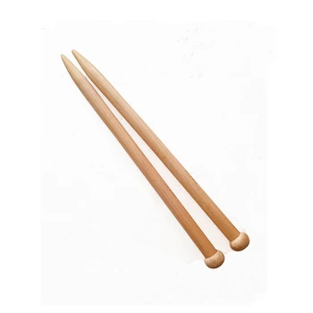 40cm Lungime de Bambus Ac de Tricotat, Gros de Lemn Unică a Subliniat Bar, Ac, en-Gros Sursa Fabrica