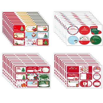 90pcs/10Sheets 9 Modele Adeziv Cadou de Crăciun Nume de Tag-uri de CRĂCIUN Autocolante Prezent Sigiliu Etichete de Crăciun Decalcomanii Pachet Cadou