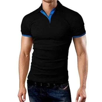 A2514 MRMT 2023 Brand Nou pentru Bărbați T-shirt Rever Casual cu mâneci Scurte, Cusaturi Bărbați T-shirt pentru bărbați de Culoare Solidă Pulover de Sus Om
