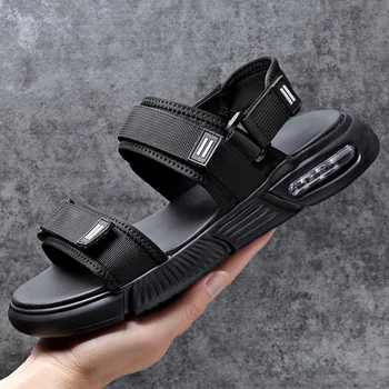 barbati casual în aer liber, sandale de plajă maree neagră moale pantofi de vara confortabil pernă de aer adidași de tineret street style încălțăminte