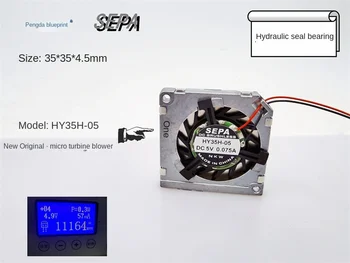 Brand-nou tăcut SEPA HY35H-05 micro turbine 3505 hidraulice 5V carcasă din aluminiu de 3,5 CM de mare viteză a ventilatorului de răcire