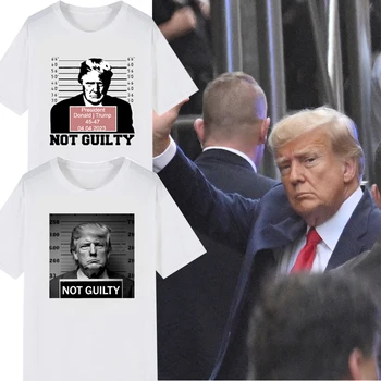 Bărbați Îmbrăcăminte Donald Trump Nu Vinovat Mugshot Ediție Limitată Grafic Tricouri Amuzante Trump Rusia Femeile Cadou Tricou Ropa Hombre