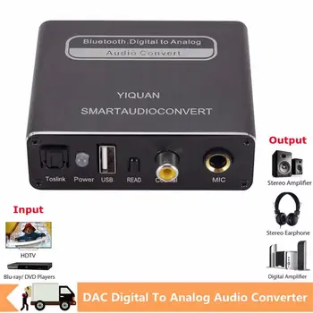 Comutator Toslink la Stereo Wireless primirea Digital Analog Converter Audio Adaptor Convertor Audio Bluetooth Audio Receiver