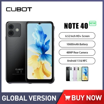 Cubot Nota 40 Ultra-subțire Smartphone Octa Core 6.56 Inch HD 12GB RAM+256GB ROM Telefon Mobil 50MP 5200mAh Android 13 4G telefon Mobil