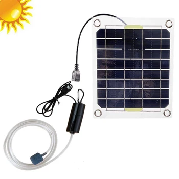 De uz casnic de Oxigen Pompa Solar Powered USB Tăcut Acvariu de Oxigen Pompa de Aer în aer liber Rezervor de Pește Piscină Iaz Zgomot Redus de Oxigen Pompa