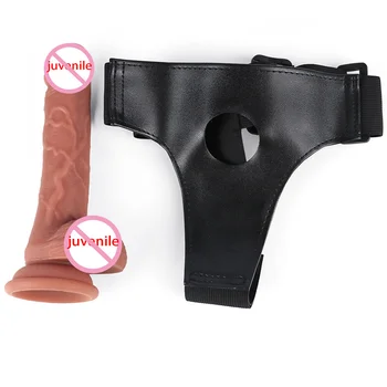 Dildo-uri cu Silicon pentru Bărbați Curea-Realiste Penisului Penis artificial Pantaloni Analsex Jucarii Sexuale pentru Femei Gay Vibratoare femeia patrunde barbatul Cablajului Jucarii Sexuale