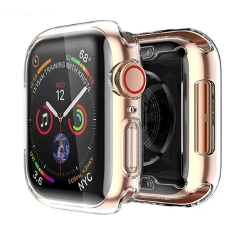 Ecran Protector caz pentru Apple Watch SE 6 44MM 40MM HD Clear Ultra-Subțire TPU Acoperire iwatch bratara Apple watch band 42mm 38mm