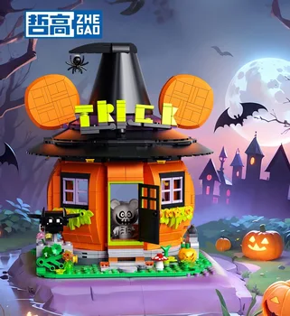 Halloween Hut Casa Bantuita Coș De Dovleac Bloc Transportul Dovleac Halloween Fericit Decor Cărămizi Jucarii Copii Cadouri