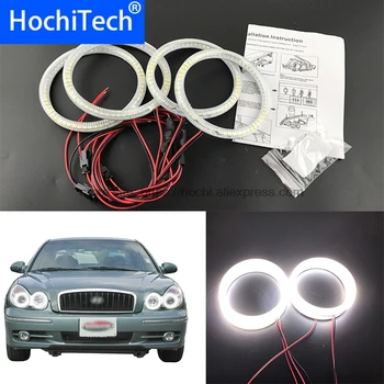 HochiTech Ultra luminoase SMD LED-uri albe angel eyes 2000LM 12V inel kit de zi lumina DRL pentru Hyundai Sonata 2002-2005