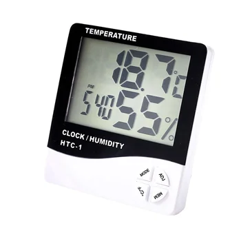 LCD Digital de Interior, în aer liber, Cameră de Electronice de Temperatură și Umiditate Metru Statie Meteo Ceas cu Alarma 4 Cheie Model