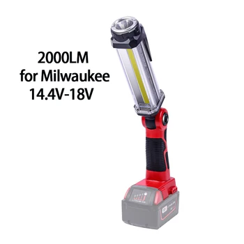 LED Lumina de Lucru pentru Milwaukee 14,4 V-18V Litiu 2000LM Max USB, Lanterna Nou Portabil cu Lanterna LED-uri