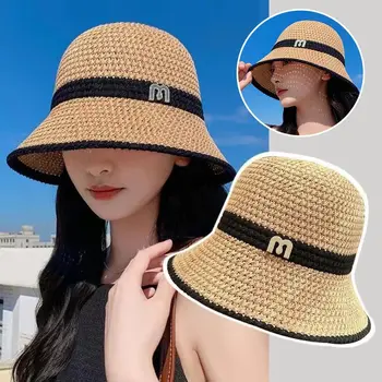 Lenjerie de pat din bumbac Găleată Pălărie Largă Respirabil Palarie de Soare Pescar Pălărie de Femei Fete