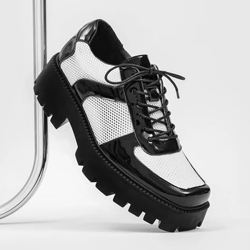 Moda Barbati Platforma Adidasi Tocuri Indesata Design de Brand Fund Gros Goth Sport Pantofi Casual pentru Barbati Confort Respirabil Spori