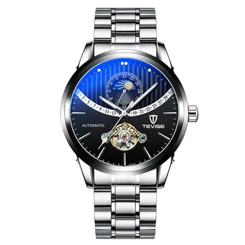 Moda Ceas de mână Mecanice Brand de Lux pentru Bărbați Ceasuri Automate Luminos Banda din Oțel Inoxidabil rezistent la apa Ceasul Montre Homme