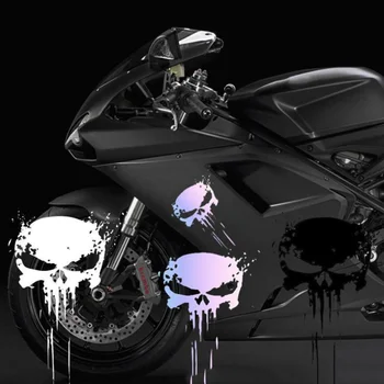 Motocicleta Autocolante Model De Craniu Protecție Solară Rezistent La Apa Universal Motocicleta Decorare Auto Accesorii Autocolante Reflectorizante