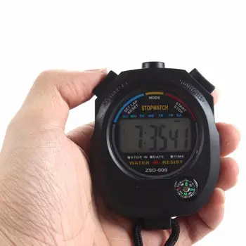 Negru Cronometre De Bucatarie Multi-Funcția Digital Timer Sport Rezistent La Apa Lcd Digital Cronometru, Cronograf, Timer Counter Sport Alarma