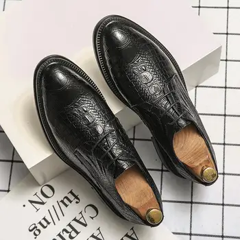 Pantofi pentru bărbați Primăvară 2023 Noi Oameni de Afaceri Formale Casual din Piele Pantofi Bucătar Negru de Lucru de Protecție a Muncii Pantofi la Modă pentru Tineret