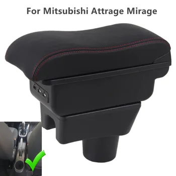 Pentru Mitsubishi Attrage Mirage Cotiera Cutie pentru Mitsubishi Mirage Space Star 2014-2022 Cotiera Centrală Cutie de Depozitare Accesorii USB
