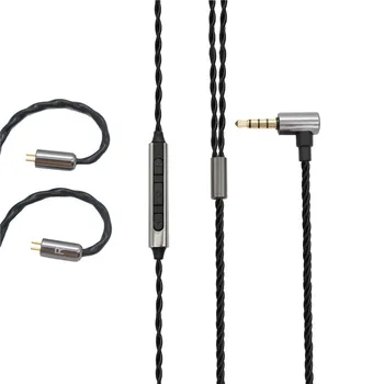 Pentru QDC UE2 cablu căști 4 irecuperabile răsucite 1964 2Pin 0.78 mm 3.5 mm cu microfon casti cablu pentru TELEFON/MP3/MP4/ipad
