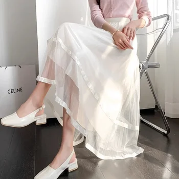 Purta O Linie Fuste Femei Coreeană De Moda De Îmbrăcăminte Casual Faldas Ajustadas Talie Mare Harajuku Plisata Fusta Clos Y2k P505