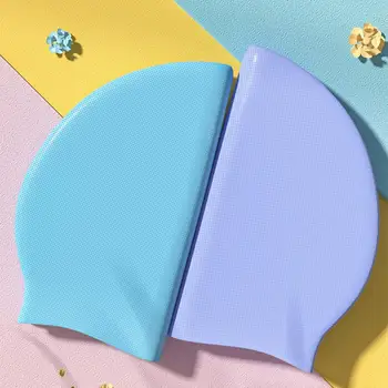 Silicon rezistent la apa de Înot Beanie Hat pentru Femei, Bărbați Non-alunecare, Design de Protecție pentru Urechi Elasticitate Mare Ideal Înot Capace pentru Parul Uscat