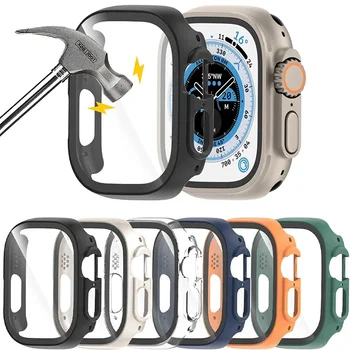 Sticla+Capac Pentru Apple Watch Caz Ultra 2 49mm Smartwatch PC Ecran Protector Bara Temperat Accesorii iwatch Seria Ultra
